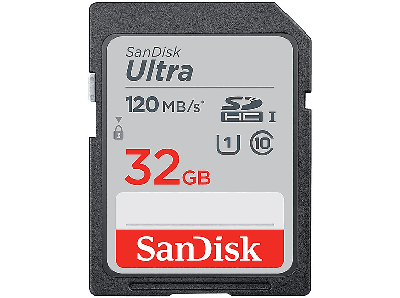 SANDISK Ultra, SDXC Speicherkarte, 32 GB, 120 MB/s