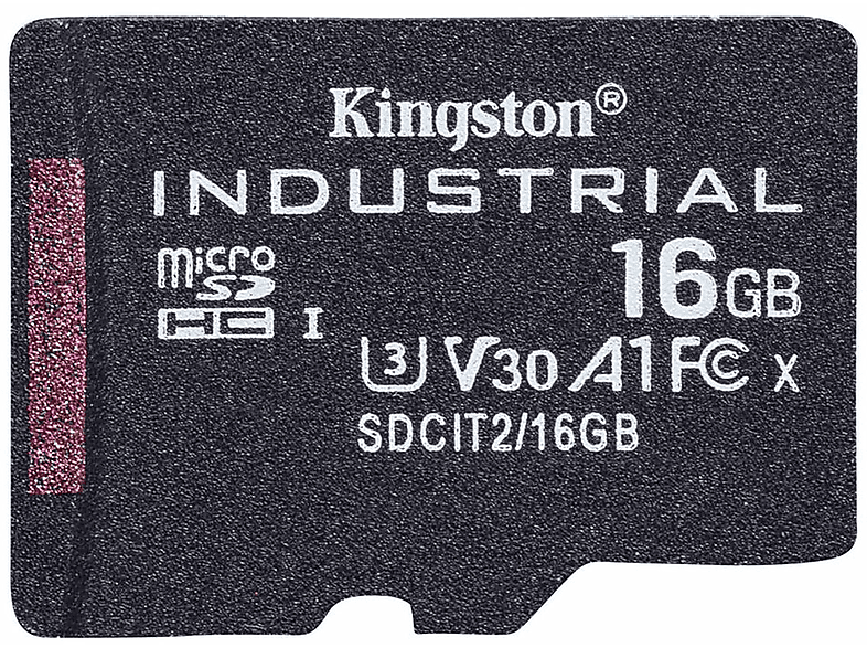 KINGSTON Industrial, Micro-SD Speicherkarte, 16 GB