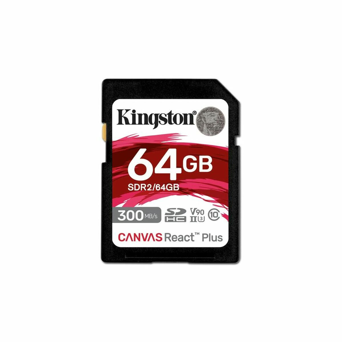 GB Canvas - 10, Class Kingston (R300/W260 UHS Micro-SD KINGSTON SDXC, U3, Plus Speed React Speicherkarte, Class -, 90 UHS-II Video 64 64GB