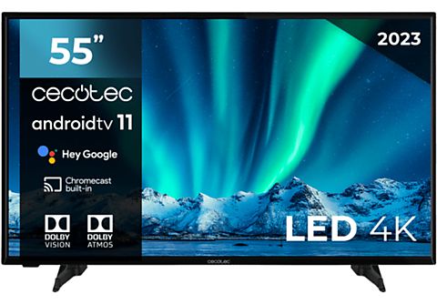 TV LED 55" - CECOTEC Cecotec A series ALU00055, HD+, Smart TV, Black