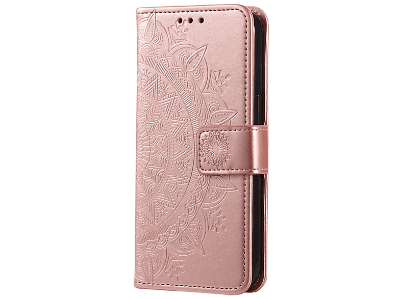 Galaxy Samsung, Klapphülle Bookcover, S23+, COVERKINGZ Mandala Rosegold Muster, mit