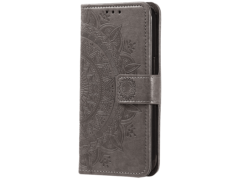 Galaxy Samsung, mit S23+, Muster, Klapphülle COVERKINGZ Mandala Bookcover, Grau