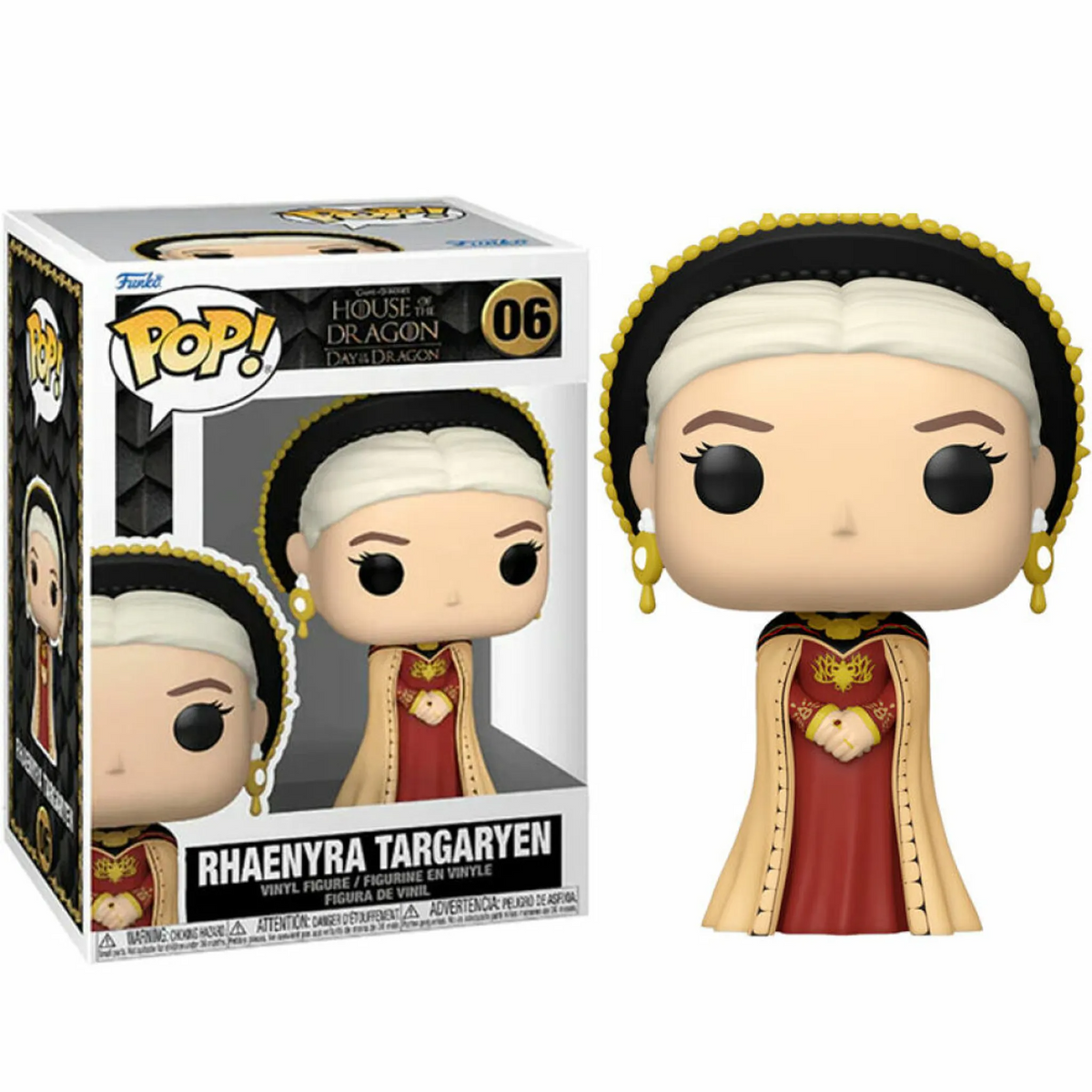 Funko Pop Figur von Rhaenyra Targaryen aus House of the Dragon, mit Box.