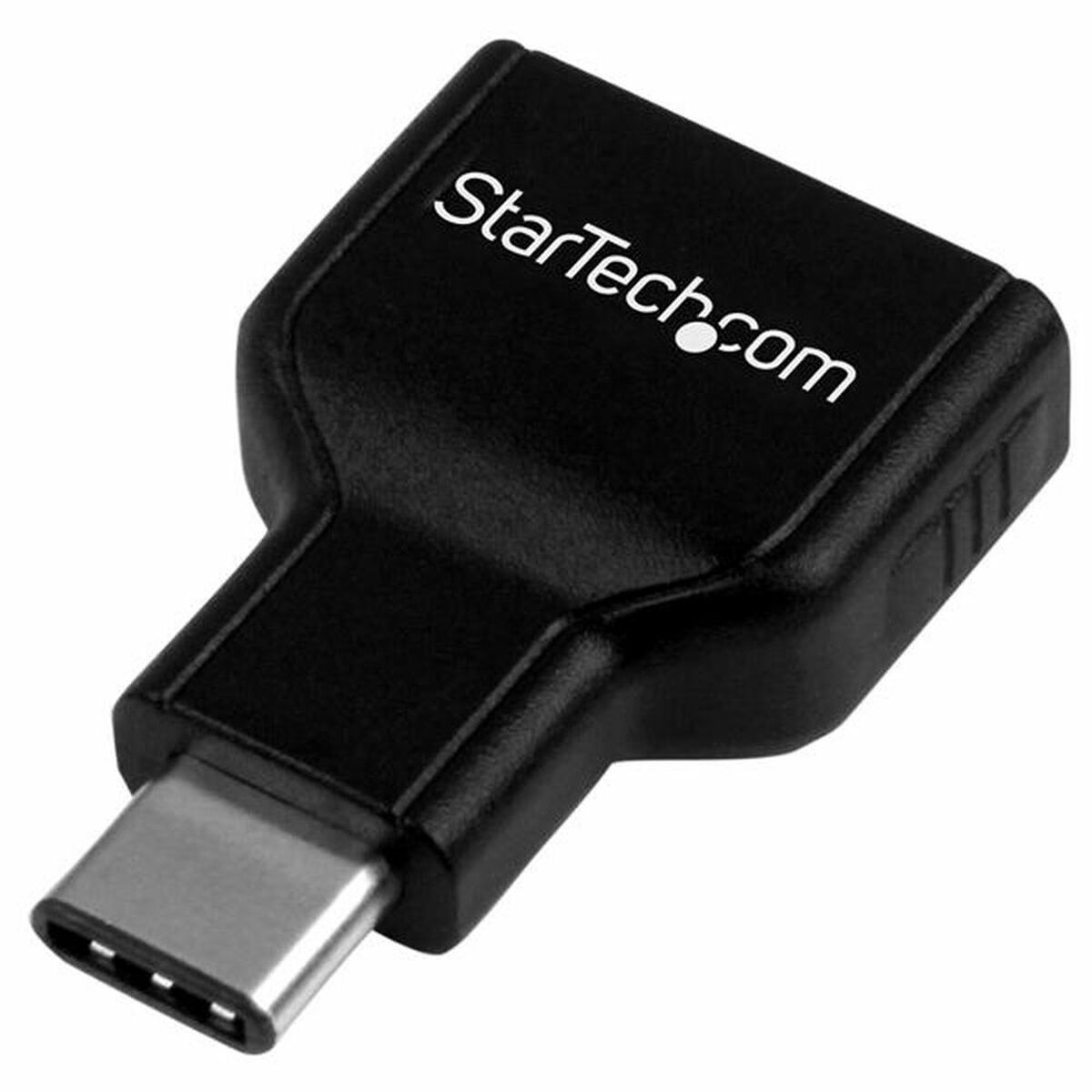 Adattatore da USB-C a USB nero con logo StarTech.com. Ha una porta USB-C e USB.