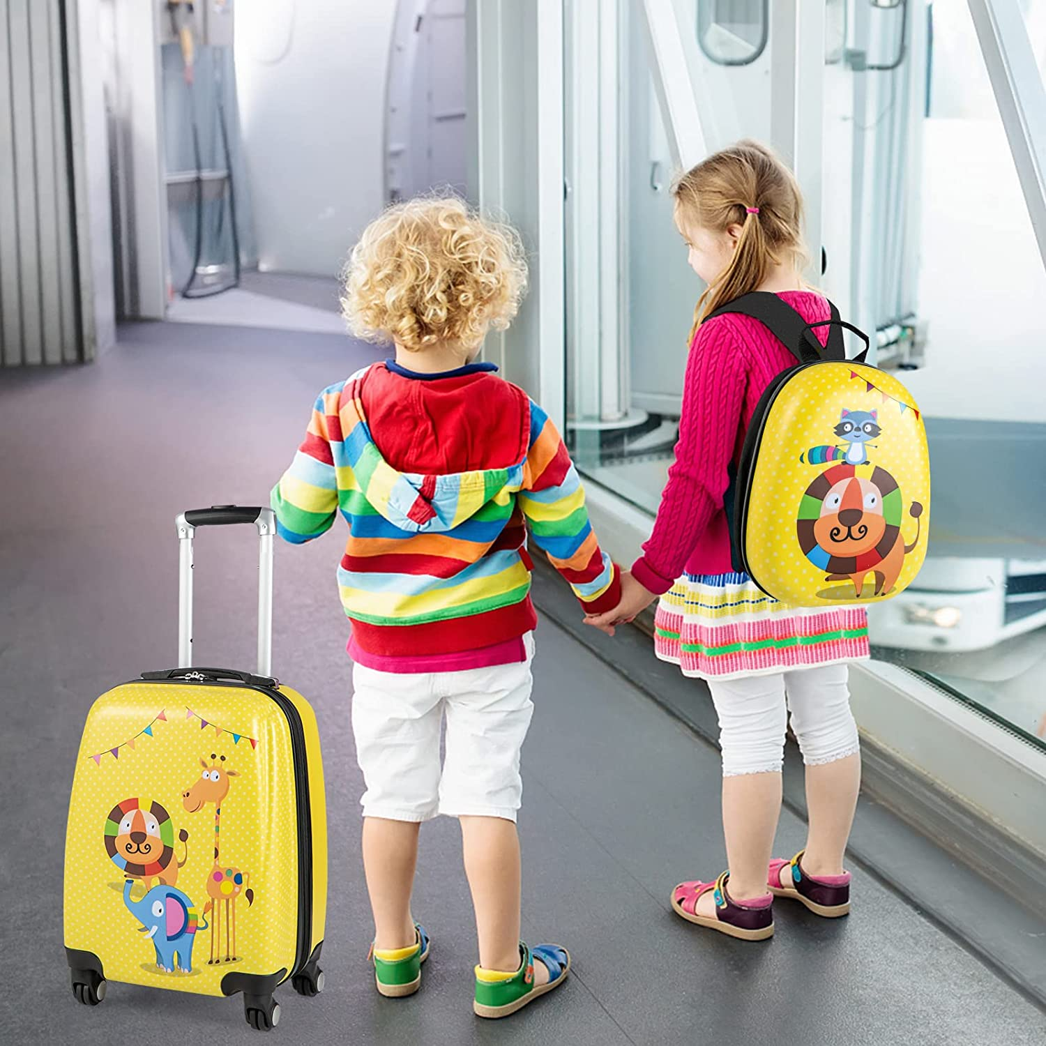 COSTWAY Kinderkoffer Set Reisekoffer