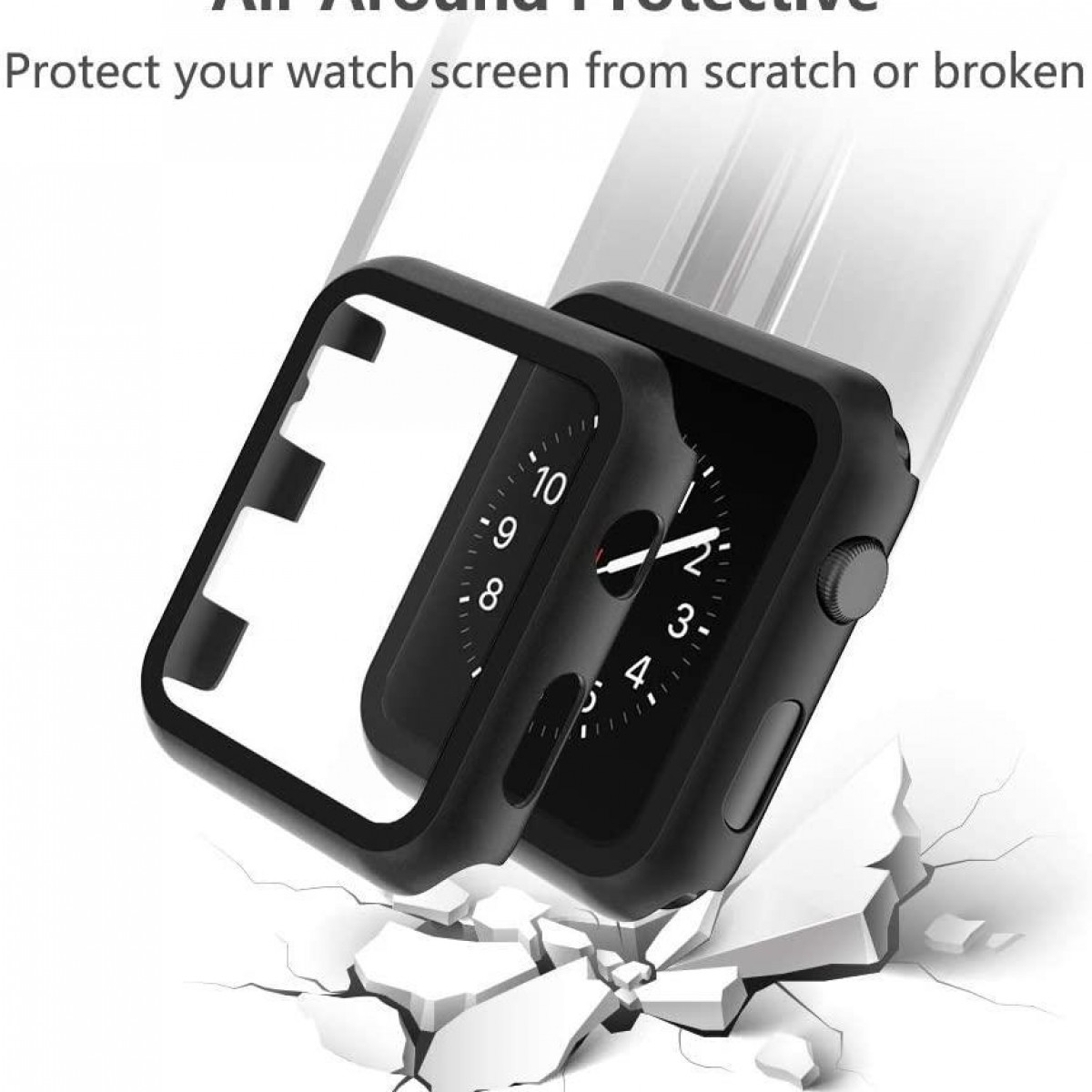 INF Displayschutz Apple Watch 1/2/3 mm Displayschutz(für 1/2/3 Apple Glas - 42 gehärtetes mm) Watch 42
