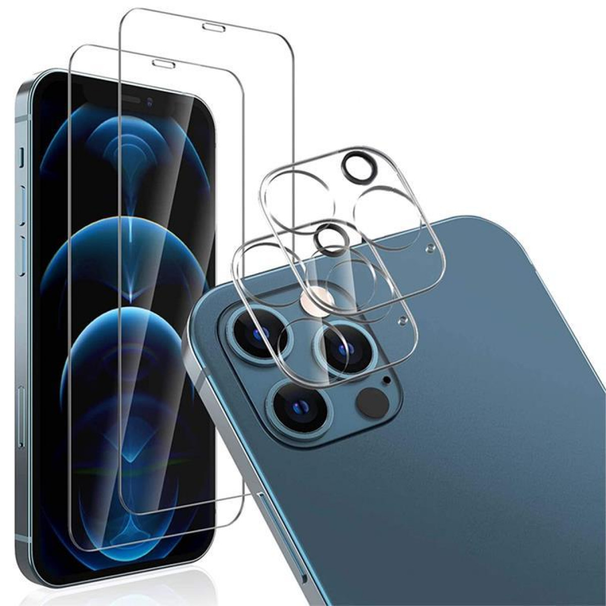 Max 2er-Pack und 2 Apple Pro INF iPhone 12 12 + Transparent Max) Objektivschutz Displayschutzfolie(für Pro Display- iPhone