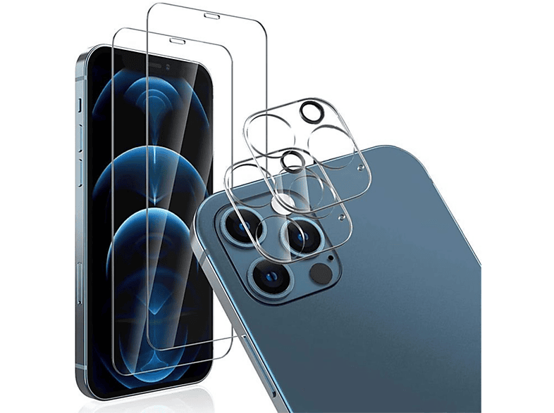 Max 2er-Pack und 2 Apple Pro INF iPhone 12 12 + Transparent Max) Objektivschutz Displayschutzfolie(für Pro Display- iPhone