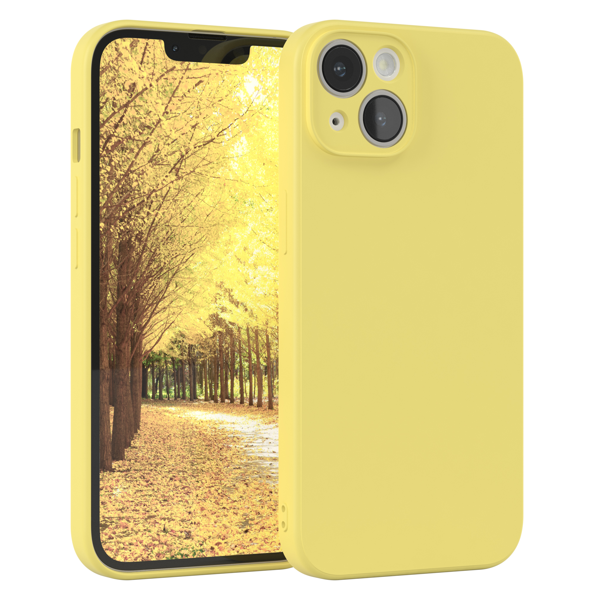 CASE Backcover, iPhone Silikon Gelb Apple, EAZY Handycase Matt, TPU 14,