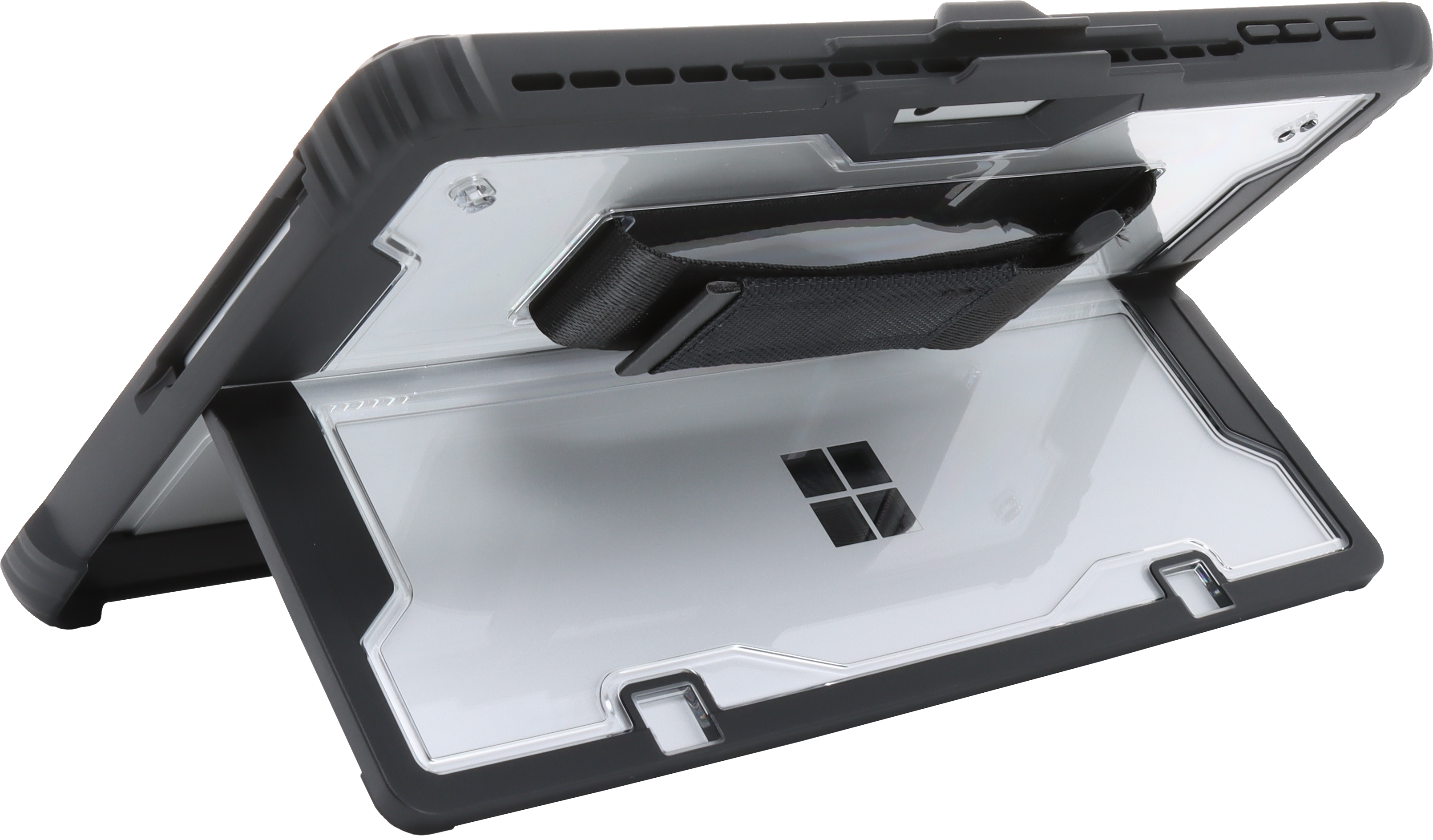 Microsoft Case Handstrap Backcover für / transparent Kunststoff, schwarz HONJU Schutzhülle