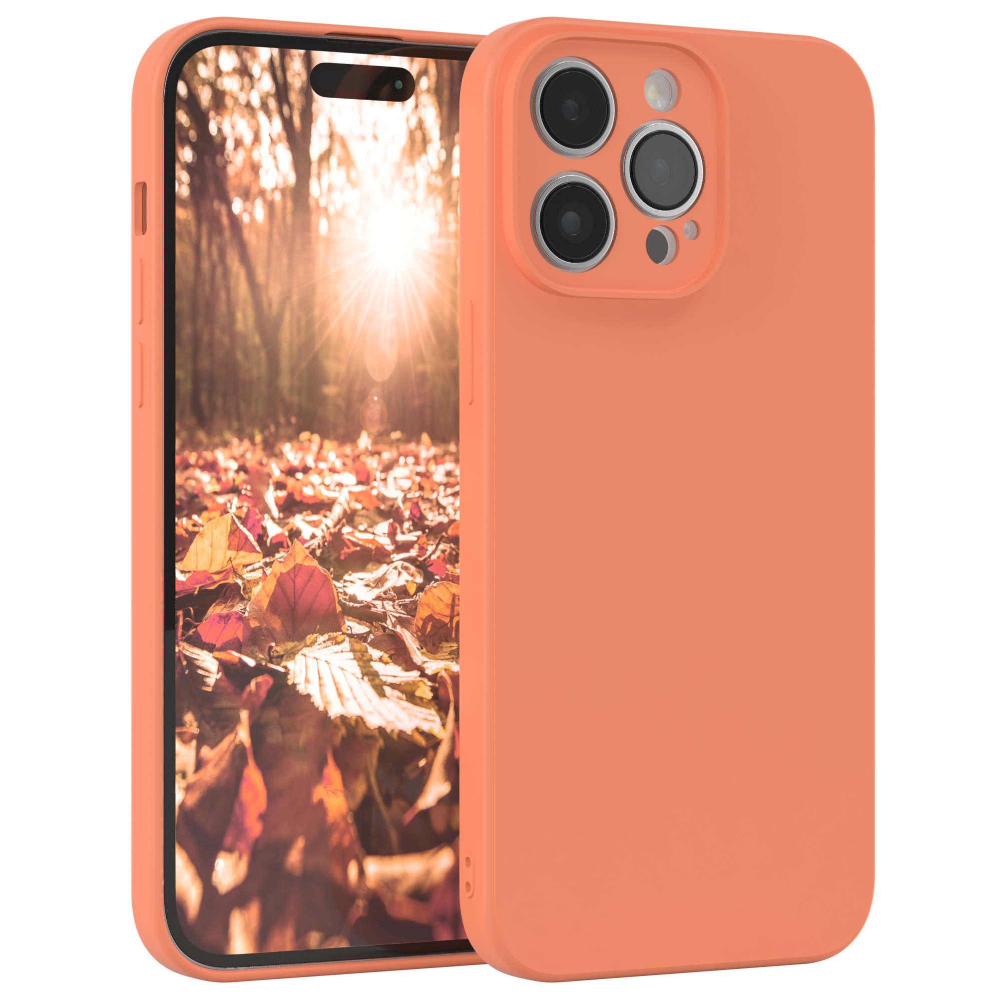 EAZY CASE Max, Backcover, Apple, Silikon Handycase Pro 14 TPU Matt, iPhone Orange