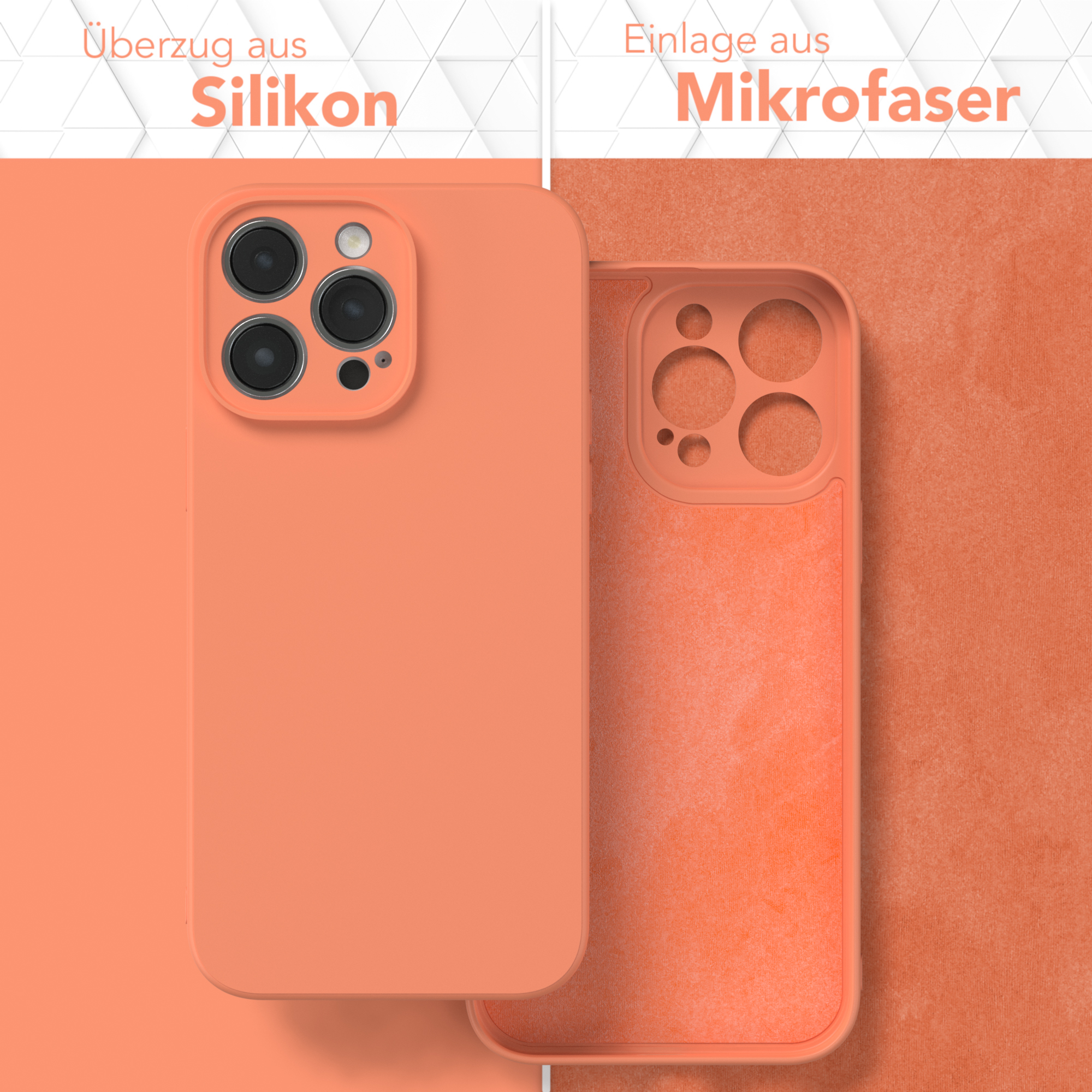 Max, Apple, EAZY CASE Orange Backcover, Matt, iPhone 14 TPU Pro Handycase Silikon