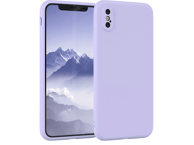 EAZY CASE TPU Lavendel X Violett / iPhone XS, / Silikon Lila Matt, Apple, Backcover, Handycase