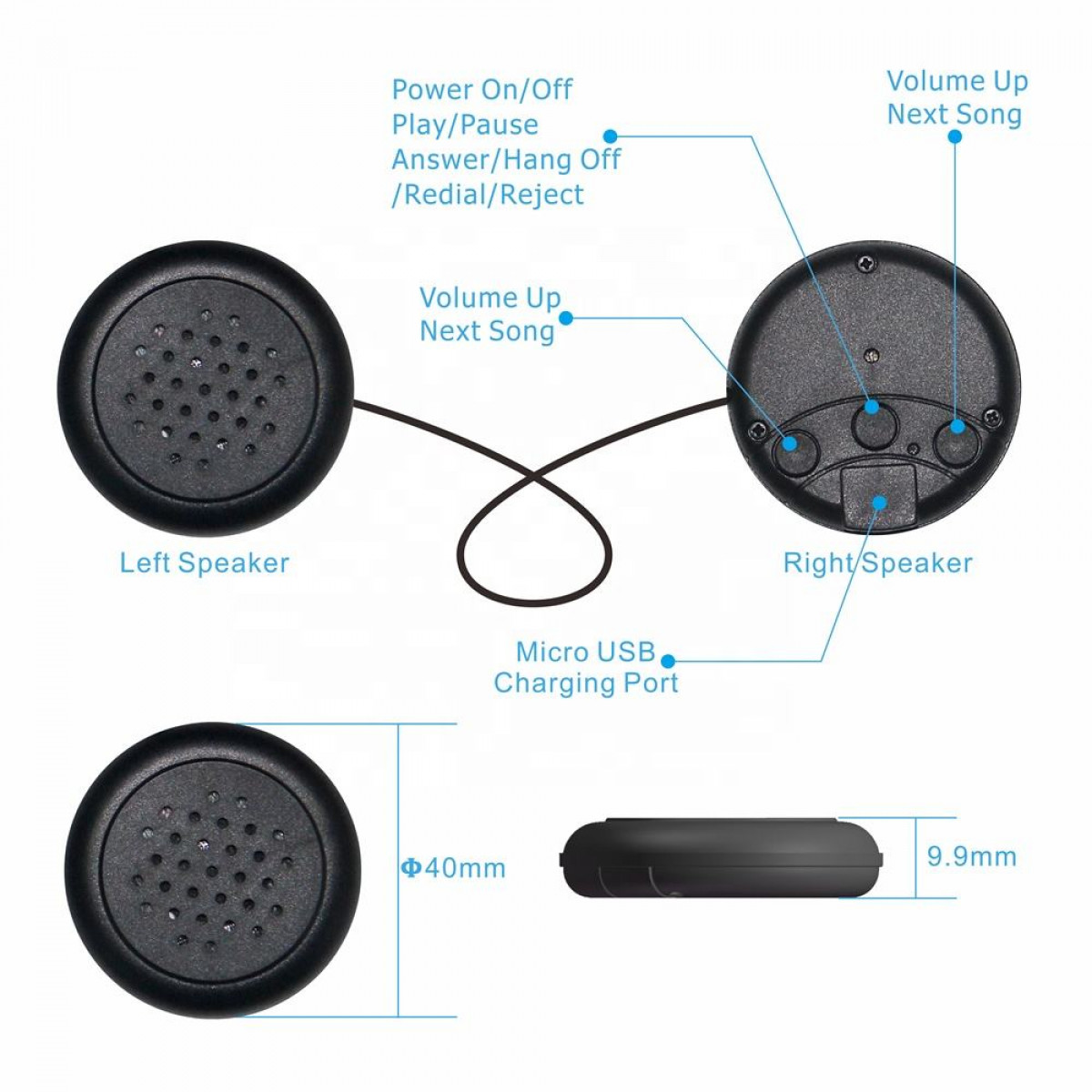 INF orange In-ear Bluetooth Schlafkopfhörer Kopfhörer mit / Bluetooth-Kopfhörern, Schlafmaske