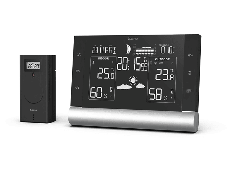 HAMA Black Line Plus Wetterstation | Wetterbeobachtung