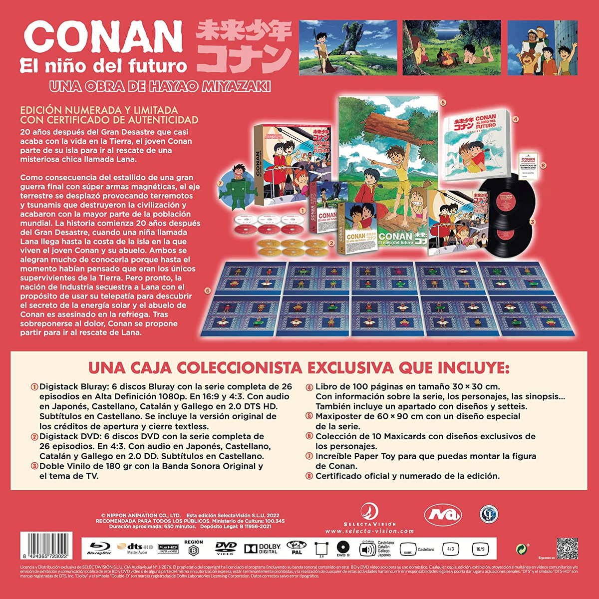 Caja de Conan, serie de animación japonesa. La caja está en español.