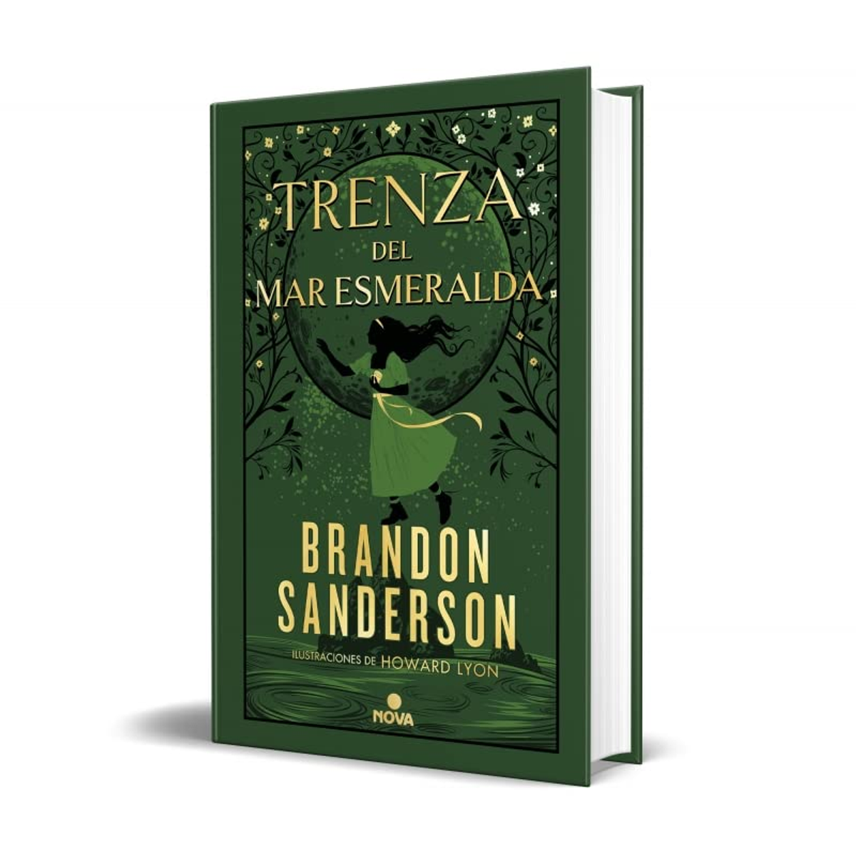 Portada de libro verde con título, silueta de mujer y nombre del autor.