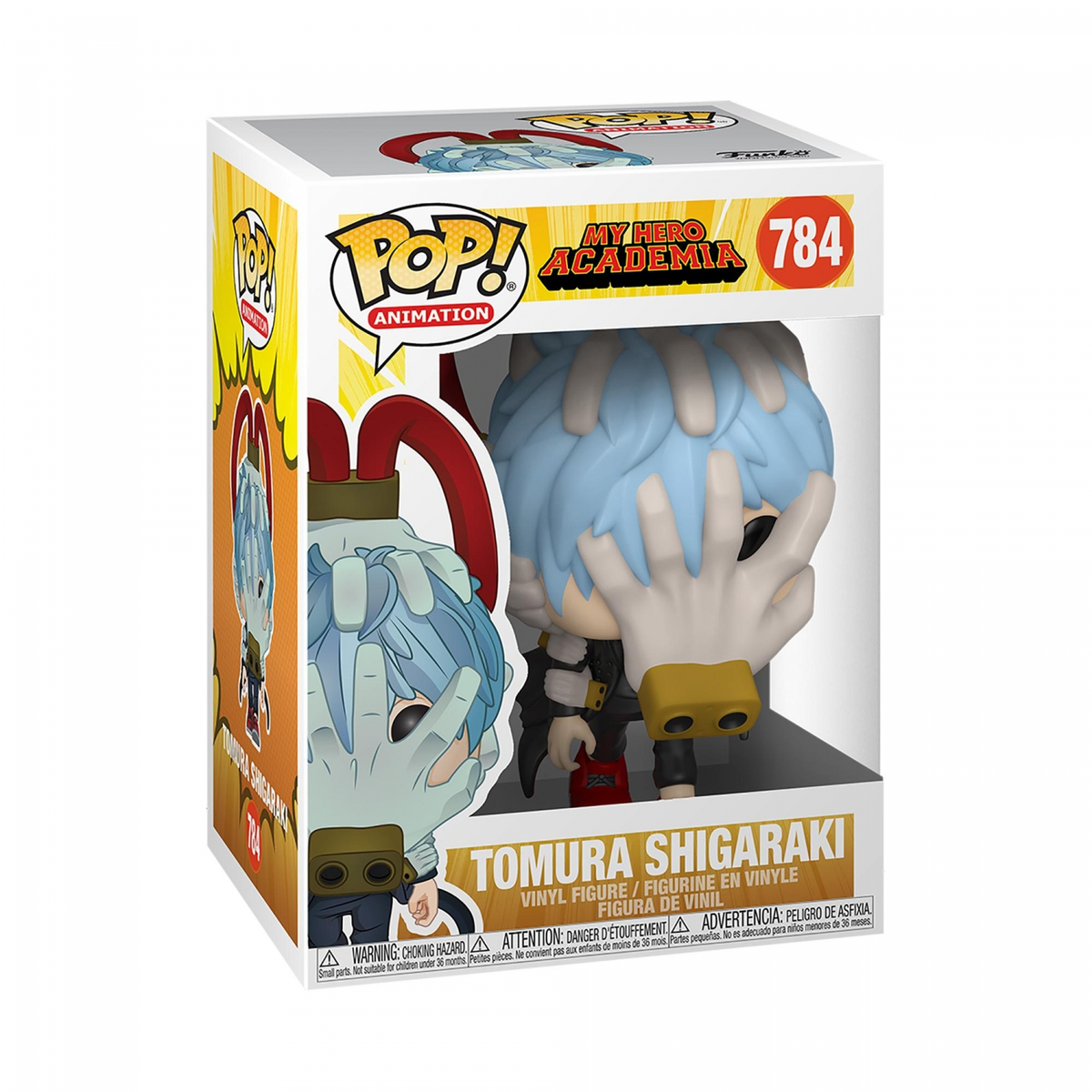 Funko Pop! Figur von Tomura Shigaraki aus My Hero Academia, in einer Box.