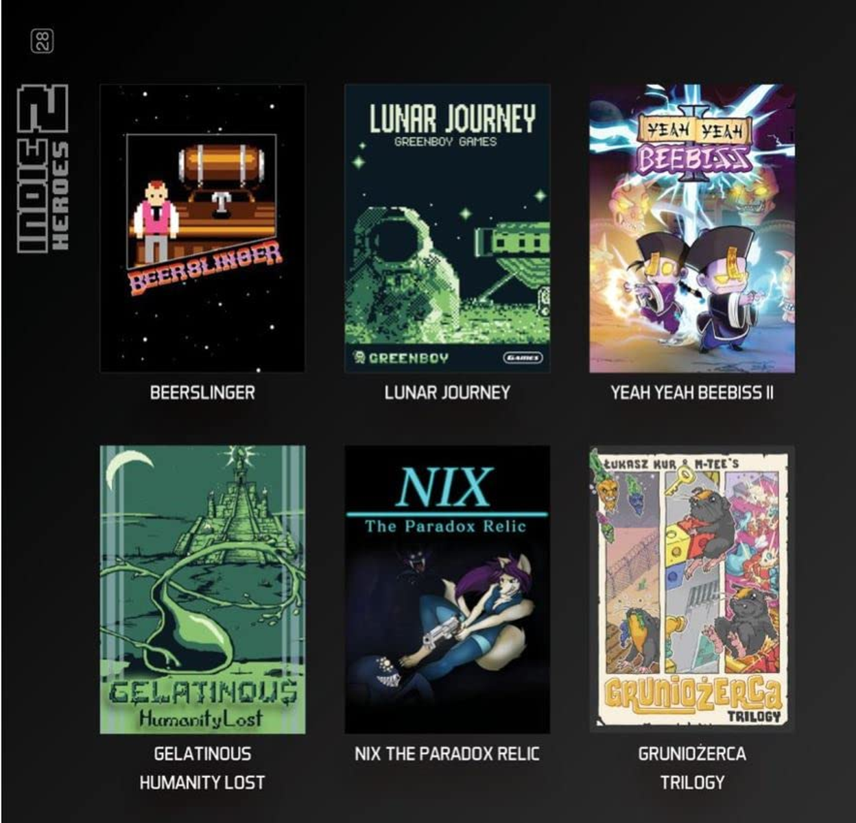 Kolekcja gier indie: Beerslinger, Lunar Journey, Yeah Yeah Beebiss II itp.