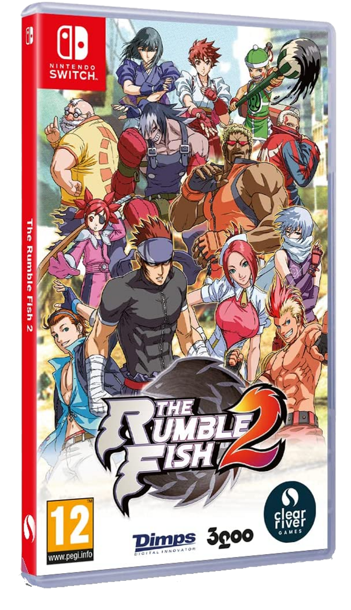 Caja del juego The Rumble Fish 2 para Nintendo Switch con múltiples personajes.