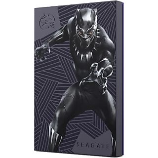Disco duro externo  - Firecuda Marvel Black Panther SEAGATE, USB 3.2, HDD, Negro