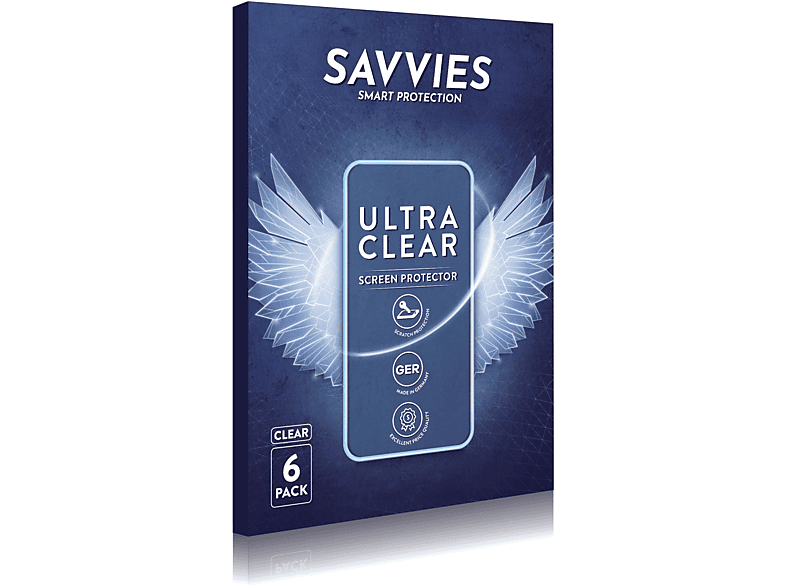 SAVVIES 6x klare Schutzfolie(für Tecno DroiPad 7D)