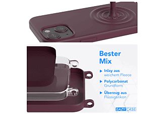 EAZY CASE Handyband Rund Full Color, Umhängetasche, Apple, iPhone 13 Mini, Rot Beere / Burgundy