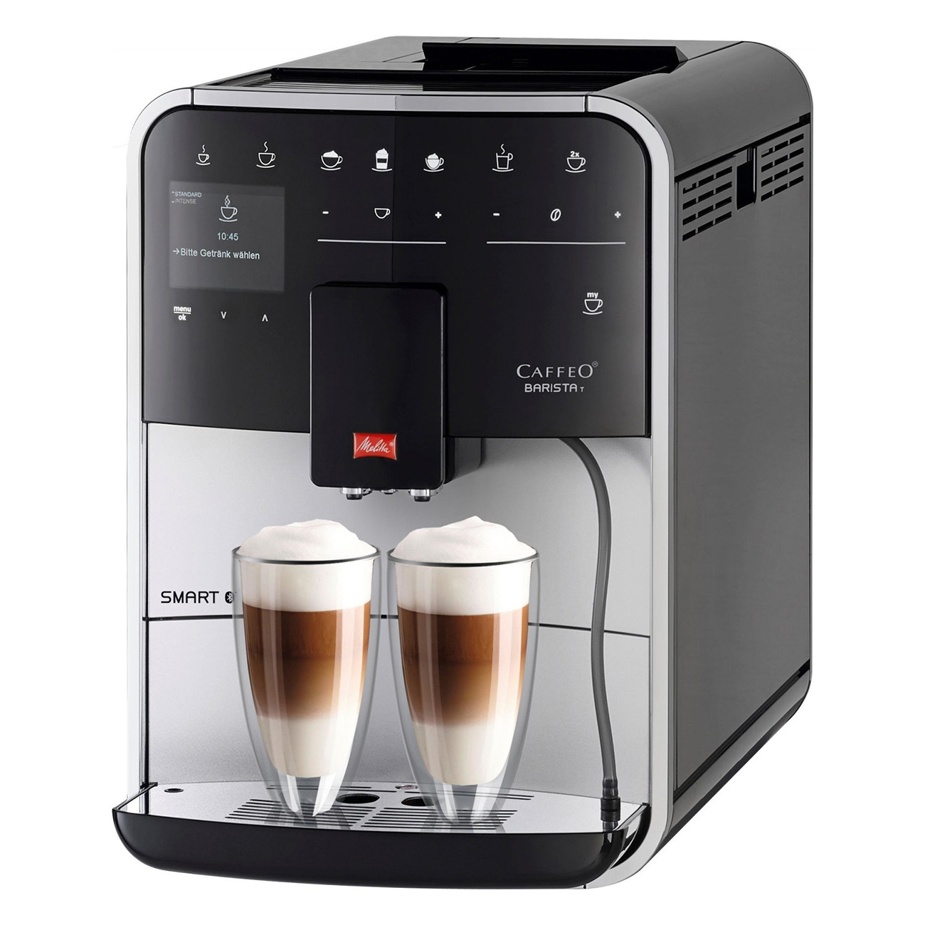 MELITTA  MELITA F831-101 Barista T Smart - Zilver (zonder melktank) - Espresso machine - Number of cups: 2 - Tube - White
