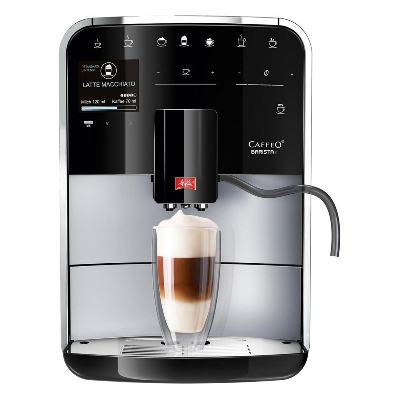 MELITTA  MELITA F831-101 Barista T Smart - Zilver (zonder melktank) - Espresso machine - Number of cups: 2 - Tube - White