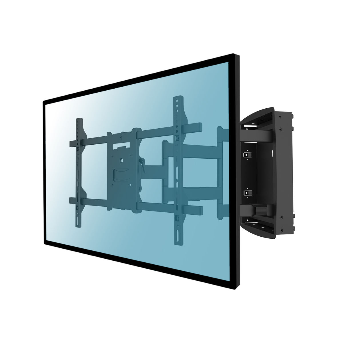 Soporte TV con brazo - 013-4060 Soporte de pared empotrado para TV 32"- 65" KIMEX, 32 ", 65 ", 100x100mm min, 600x400mm max, Negro