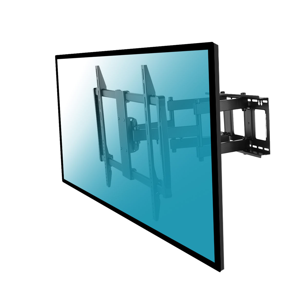 Soporte TV con brazo - 013-4096 Soporte de pared Giratorio / Inclinable para TV 60"-100" KIMEX, 60 ", 100 ", 200x200mm min, 900x600mm max, Negro