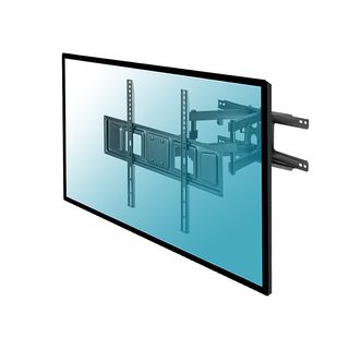 Soporte TV con brazo - KIMEX 013-3265 Soporte de pared Giratorio / Inclinable para TV 37"-80", De 37 "a 80 ", 75x75mm min, 600x400mm max, Negro