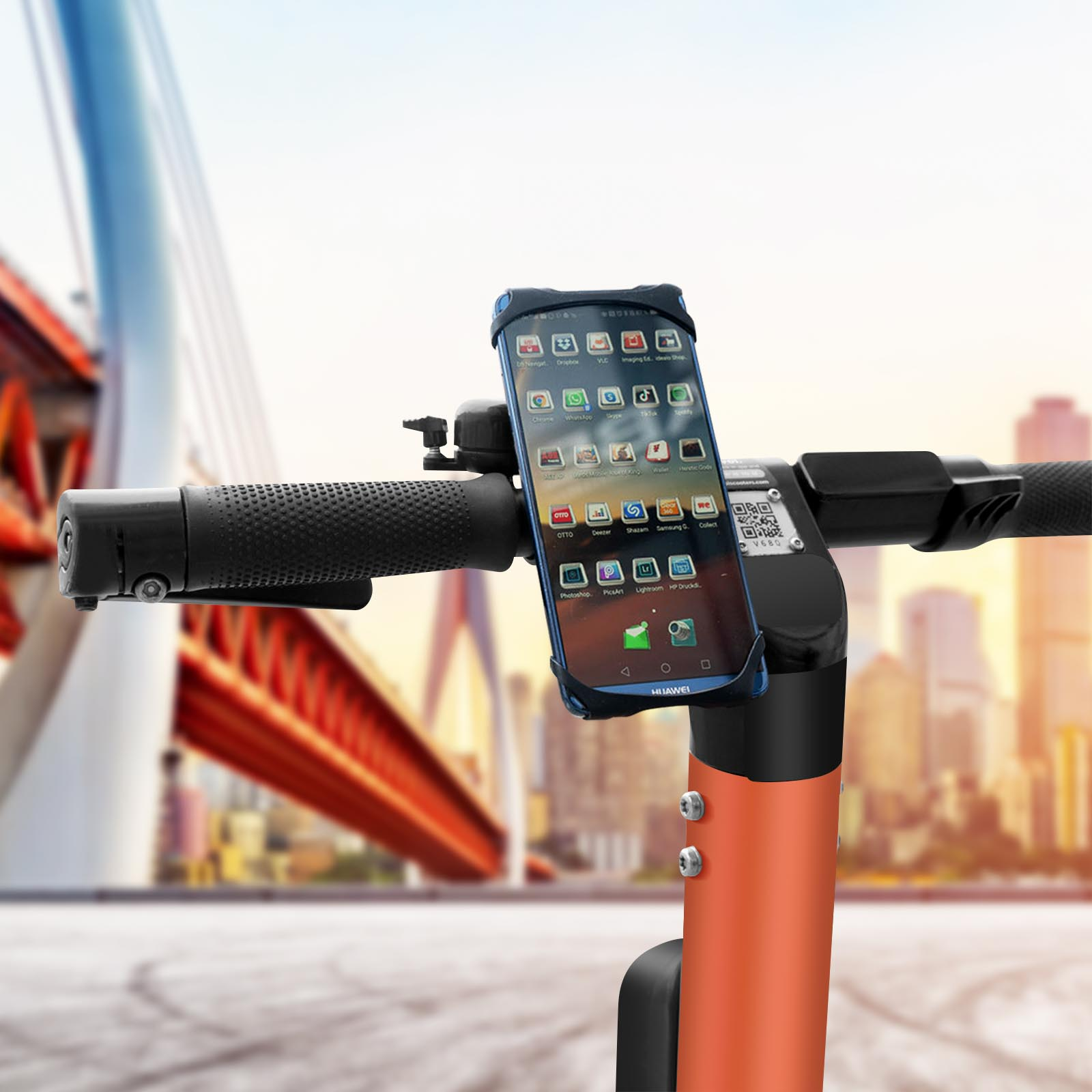 4SMARTS City Bike Smartphone Halterung, Schwarz