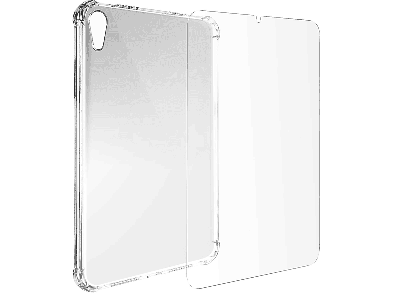 Gehärtetes für Transparent Schutz-Set 360° Glas, AVIZAR Apple Silikongel Backcover Series und Schutz-Sets