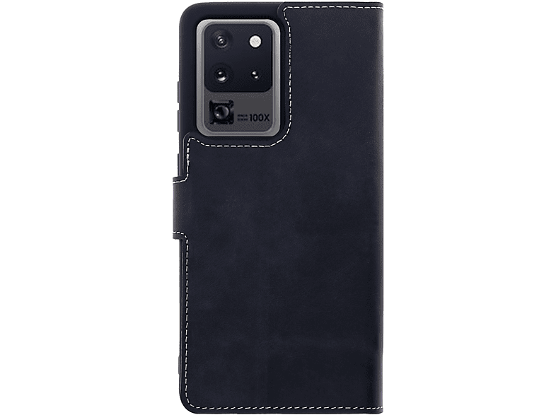 BURKLEY Leder Handytasche, Bookcover, S20 Galaxy Ultra, Samsung, Schwarz