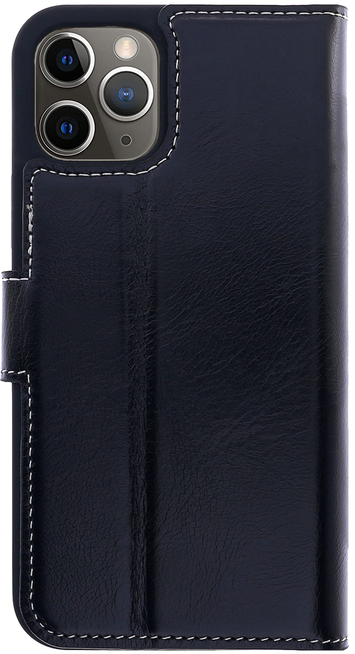 Leder iPhone Handytasche, BURKLEY Schwarz Bookcover, Max, Apple, 14 Pro