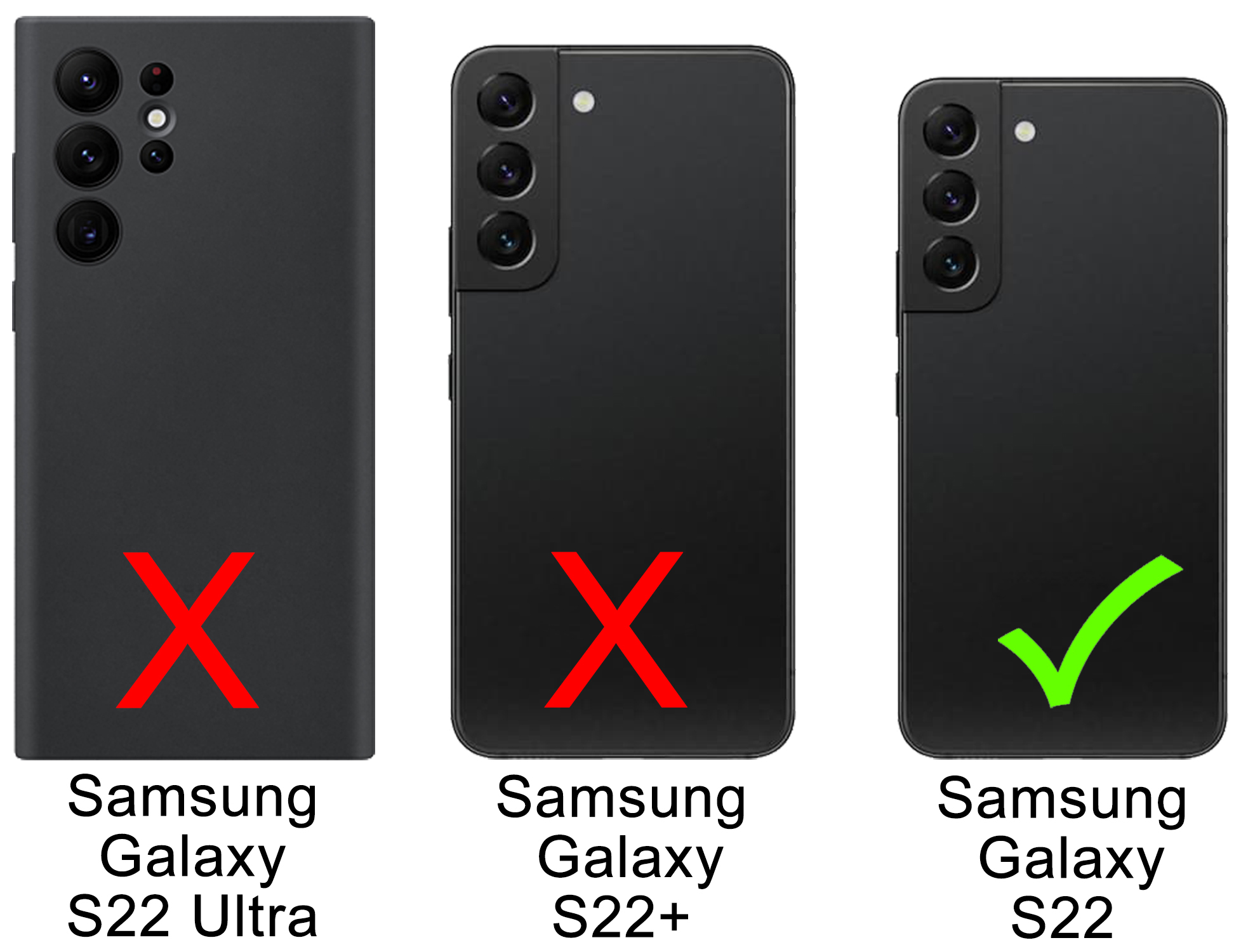 BURKLEY Premium 2-in-1 Samsung, Schwarz Handytasche modularem S22, Leder Full Cover, Galaxy Cover, mit