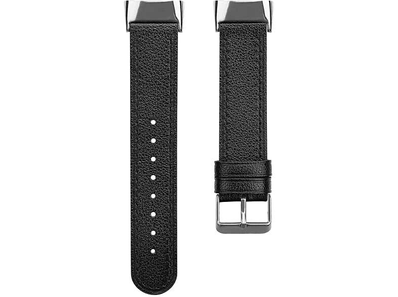 INF Breite 18mm Leder Armband Kompatibel mit Fitbit Charge5 für Damen Männ, Ersatzarmband, Fitbit, Charge 5, Schwarz | Smartwatch Armbänder