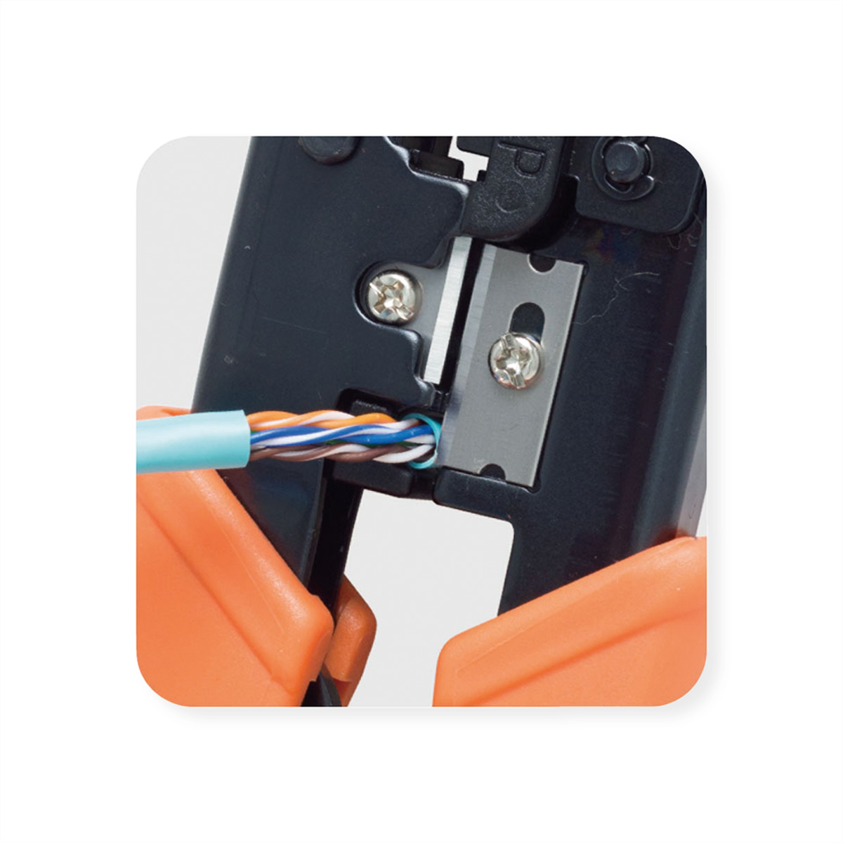 VALUE Crimpzange für Modular orange Crimpzange, Stecker