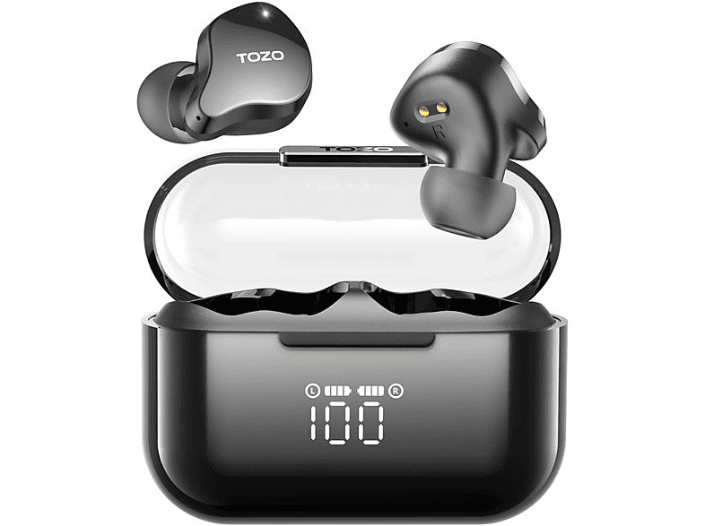 TOZO Crystal Buds In-Ear-Kopfhörer TWS Earbuds BK, In-ear Kopfhörer Bluetooth Schwarz