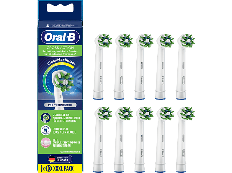ORAL-B Cross Action CleanMaximizer Aufsteckbürsten | Zahnbürstenaufsätze