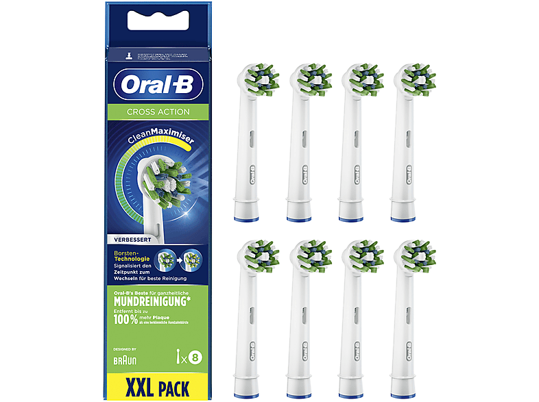 ORAL-B Cross Action CleanMaximizer Aufsteckbürsten | Zahnbürstenaufsätze