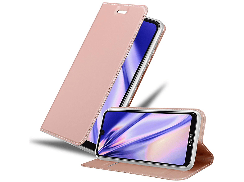 CADORABO Handyhülle Classy GOLD 2019 Y5 Book 8S, / / Huawei, Play Bookcover, ROSÉ Enjoy 8 CLASSY Honor Style