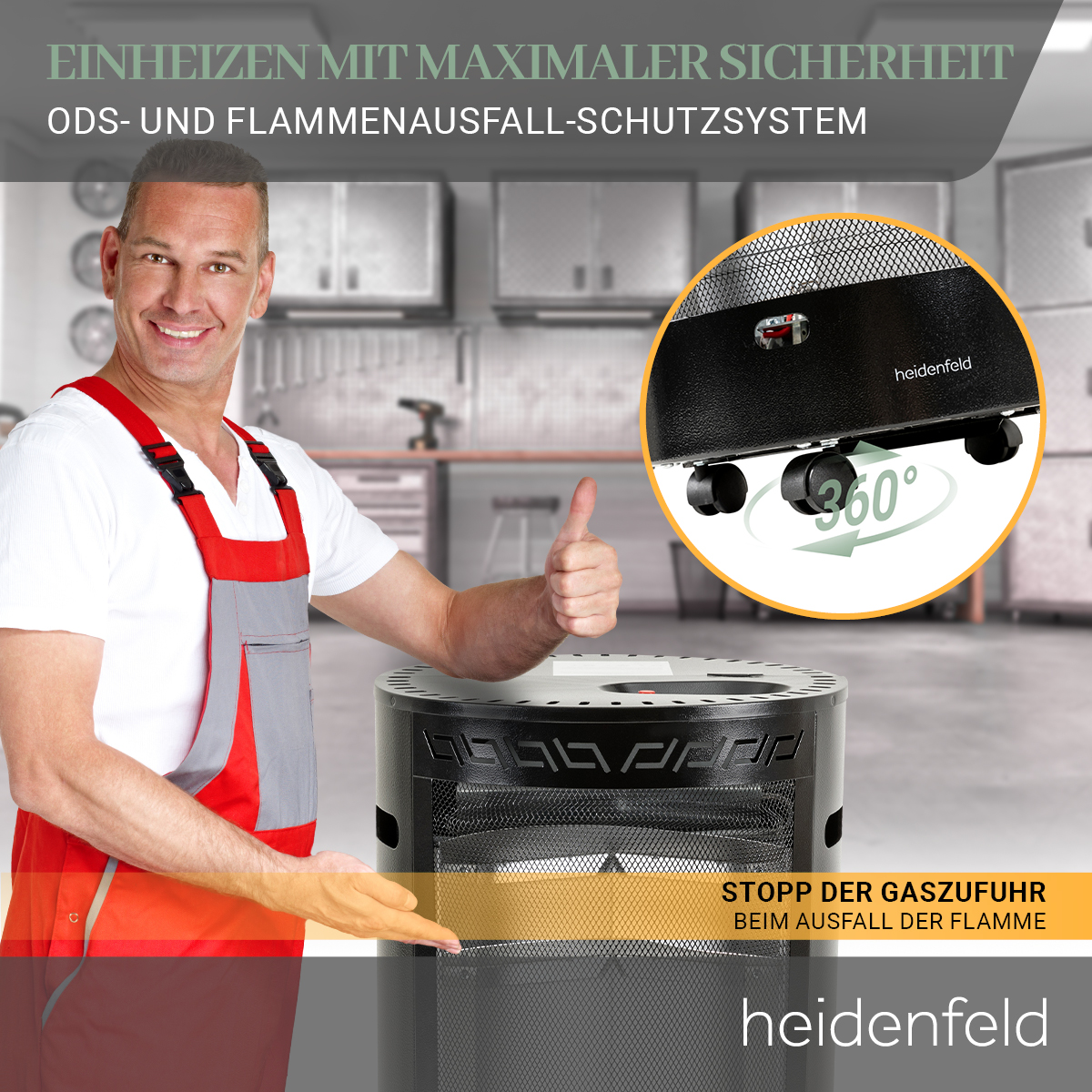 HEIDENFELD Blueflame 72 kW, GH110 Heizstrahler (4,2 Raumgröße: m²)