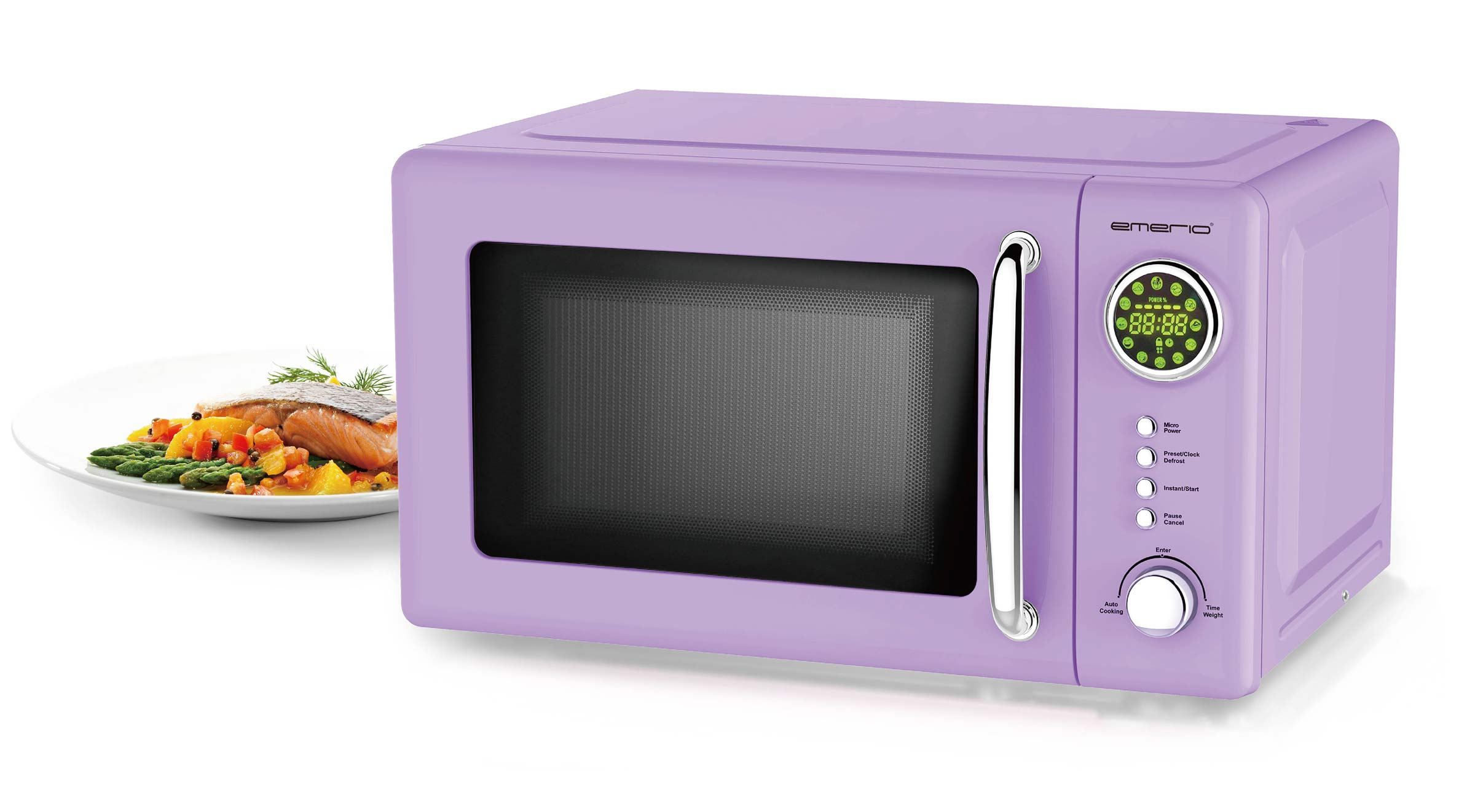 Forno A Microonde Emerio MW-112141.4 - 20 Litri, Design Retrò Viola, 700W - Foto 11