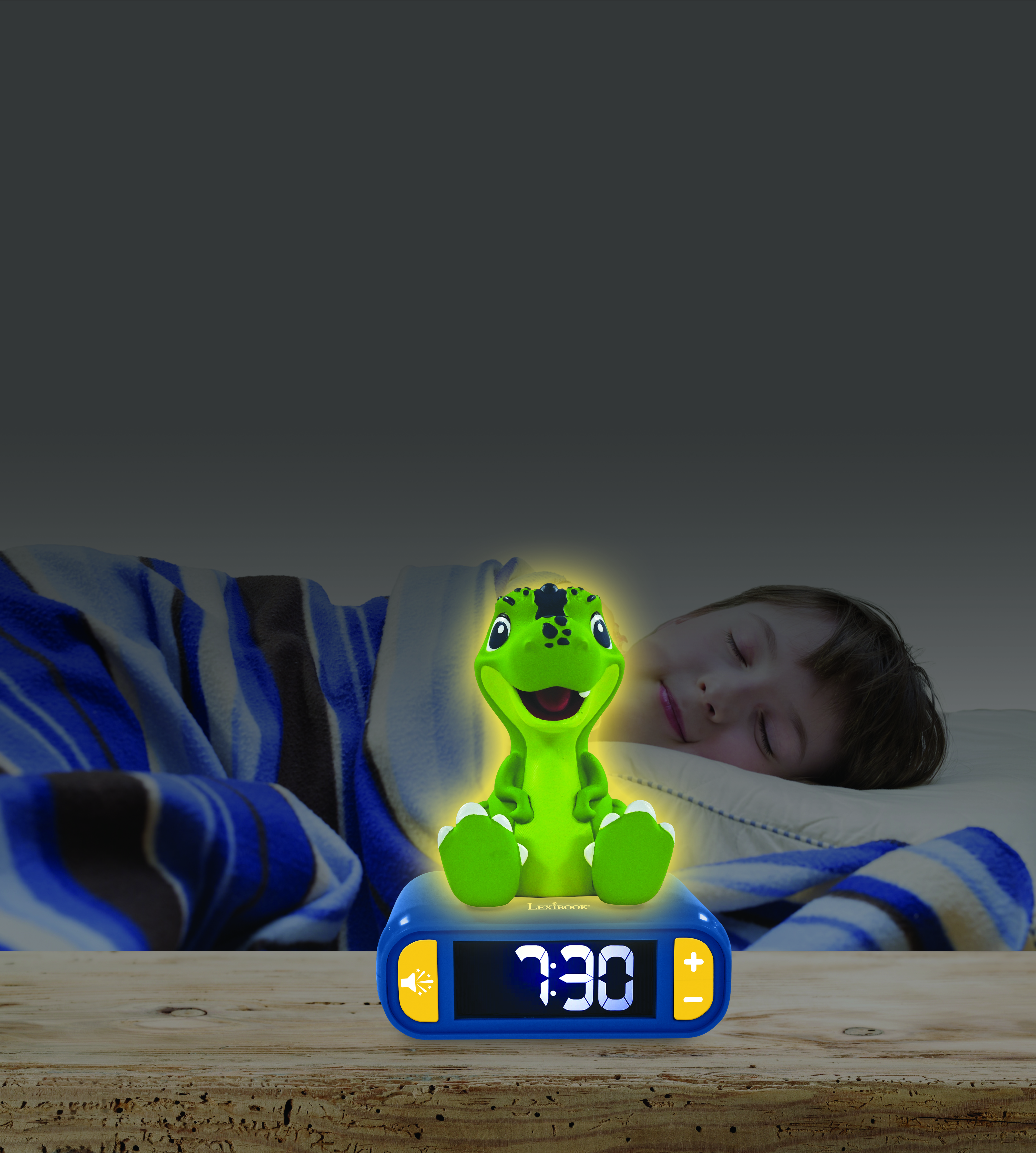 3D Wecker mit LEXIBOOK Nachtlicht Dino