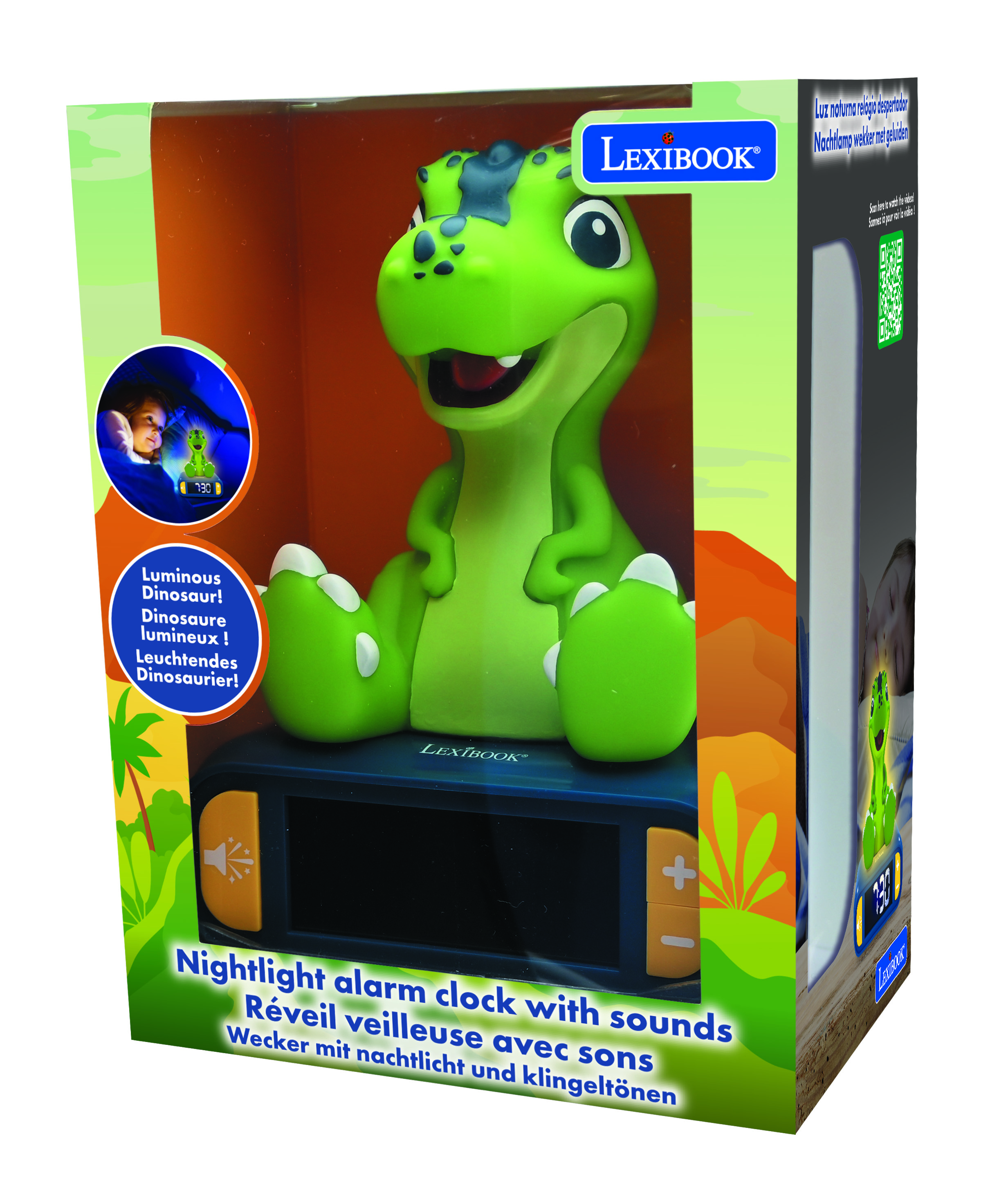 3D Dino LEXIBOOK Nachtlicht mit Wecker