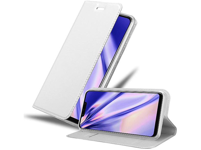 CADORABO Handyhülle Classy Book Style, Bookcover, Huawei, MATE 20 LITE, CLASSY SILBER