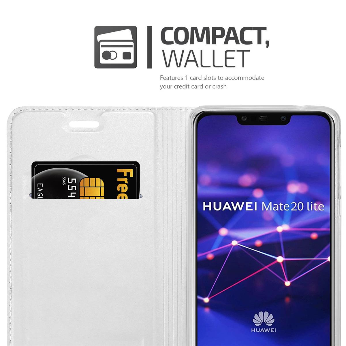 Handyhülle mit Kartenfach, Kreditkarte und Huawei-Telefon.