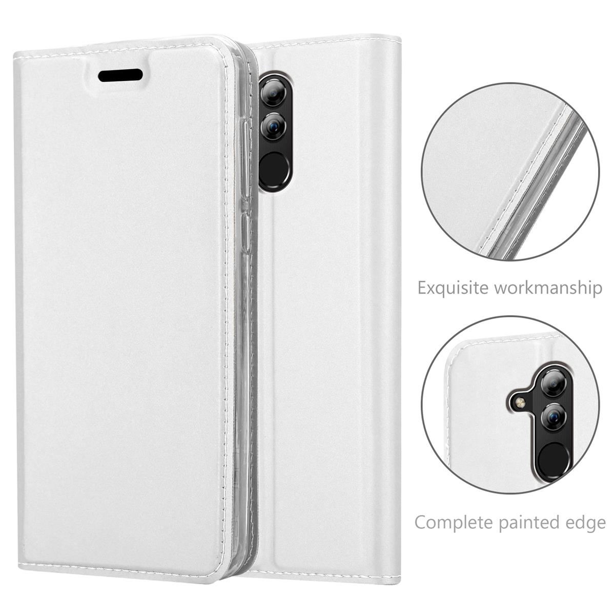 SILBER Huawei, 20 CLASSY MATE Bookcover, LITE, Classy Handyhülle Style, Book CADORABO
